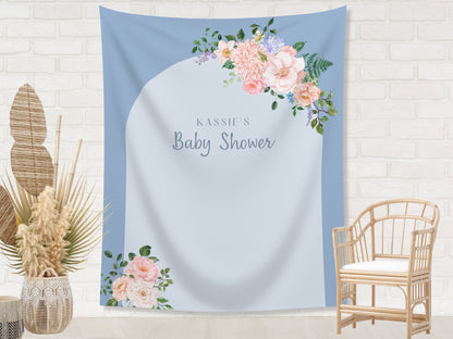 Spring Arch Personalized Party Backdrop | Customizable Floral Banner for Bachelorette, Baby Shower and Birthday Parties