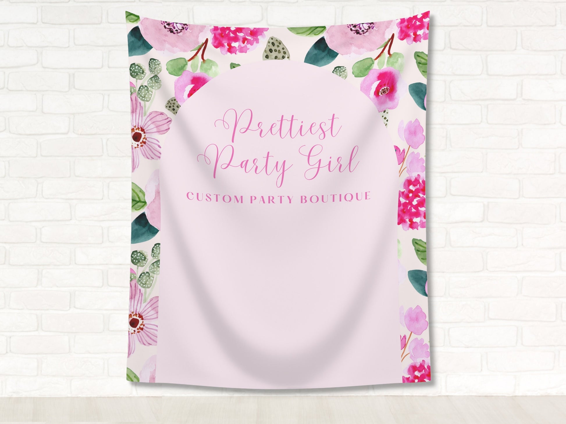 Custom Designed Backdrop | Full Color Cloth Banner for Birthday Party, Baby Shower, Bachelorette Wedding| Sorority or Business or Trade Show