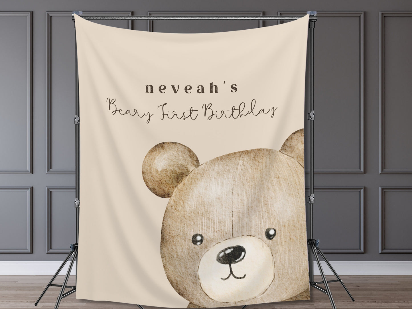 Teddy Beary First Birthday Banner