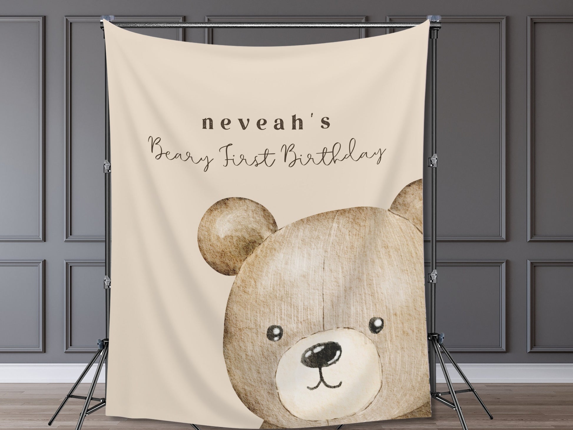 Teddy Beary First Birthday Banner