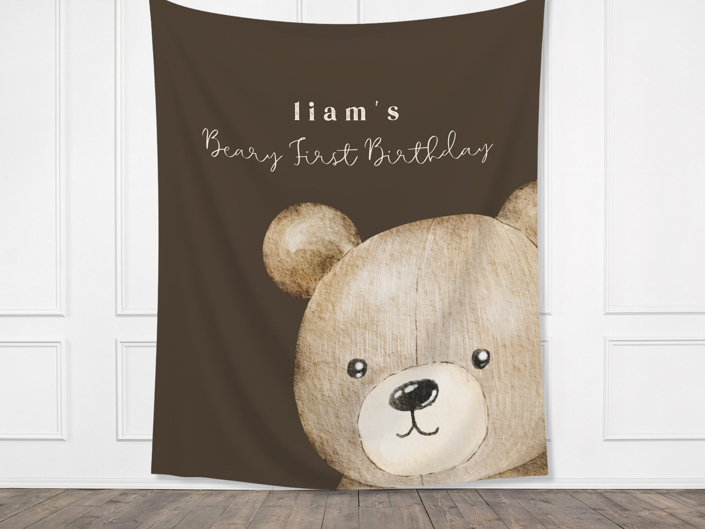 Teddy Beary First Birthday Banner