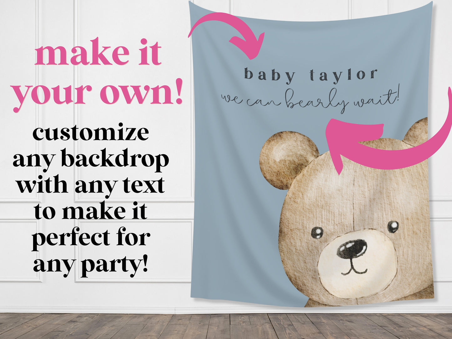 Teddy Beary First Birthday Banner