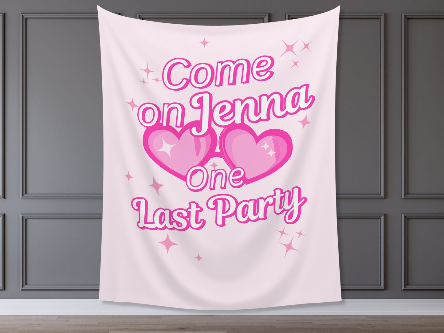 Come On Bride Let's Bach Party Customizable Bachelorette Backdrop | Pink Birthday Party Banner | Let's Go Party | One Last Party