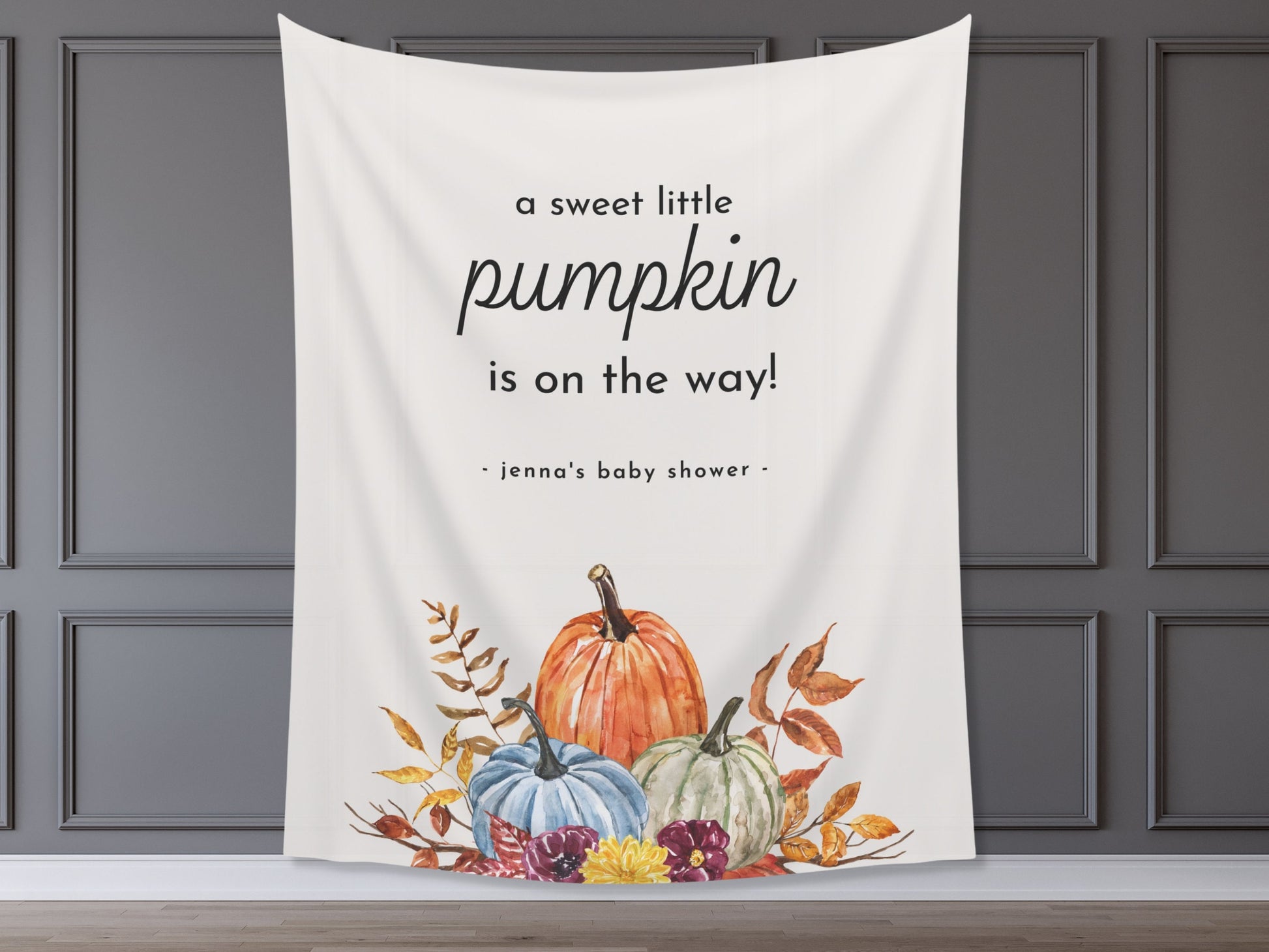 Our little Pumpkin Banner Fall Party - Pumpkin Patch - Oh Hey Pumpkin - Our Little Pumpkin - October Halloween Baby Shower Décor - Custom Backdrop