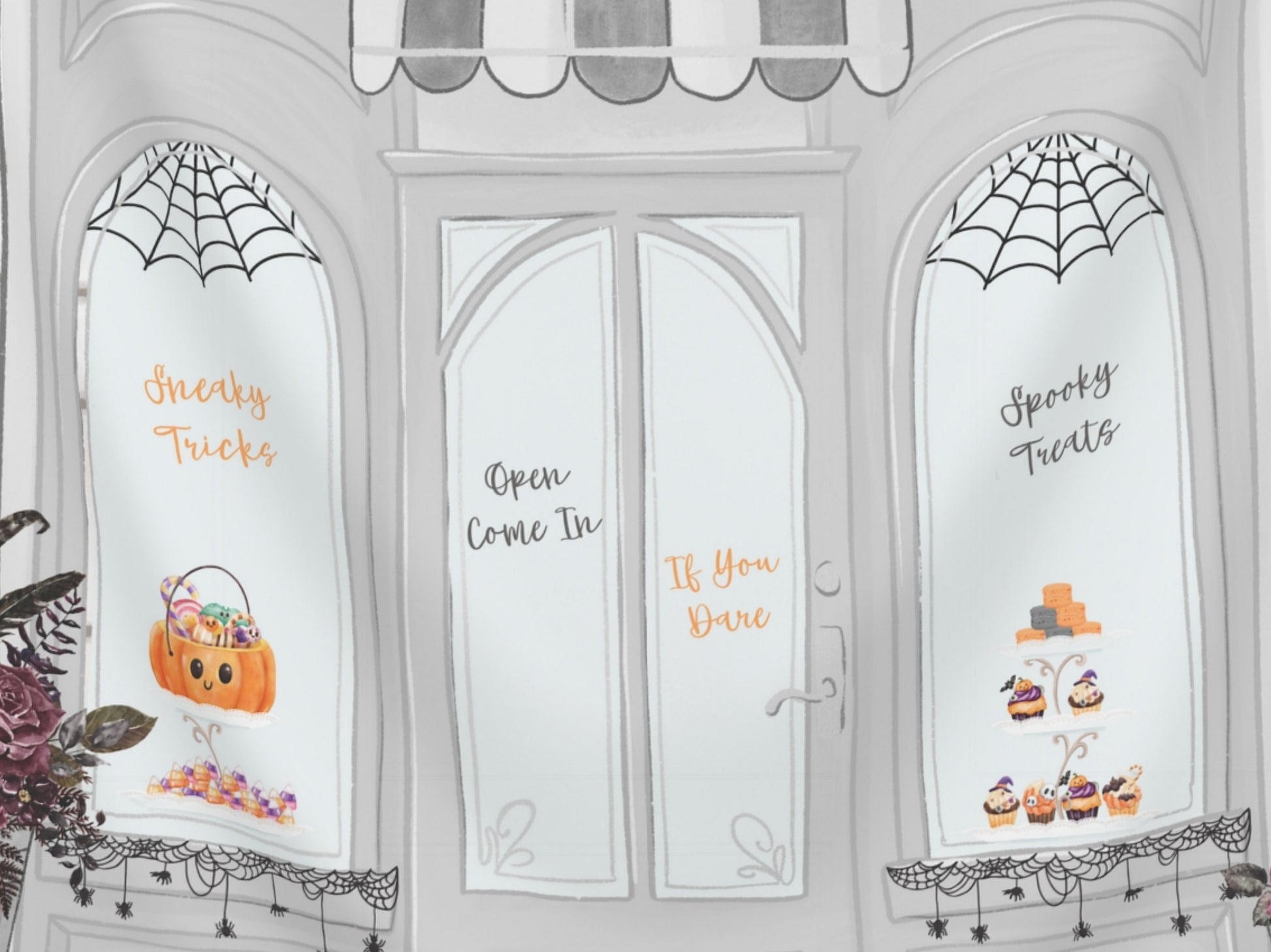 Spooky Vibes Bakery Kids Birthday Party - Trick or Treat - Cupcakes - Boo-kery - October Halloween Baby Shower Décor - Custom Backdrop