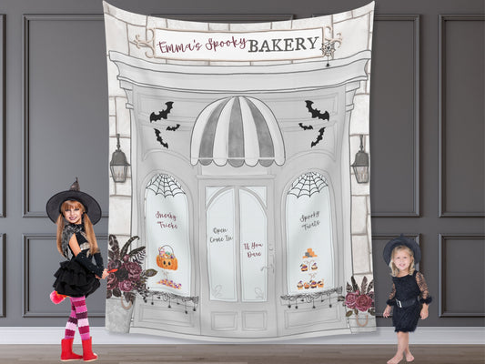 Spooky Vibes Bakery Kids Birthday Party - Trick or Treat - Cupcakes - Boo-kery - October Halloween Baby Shower Décor - Custom Backdrop