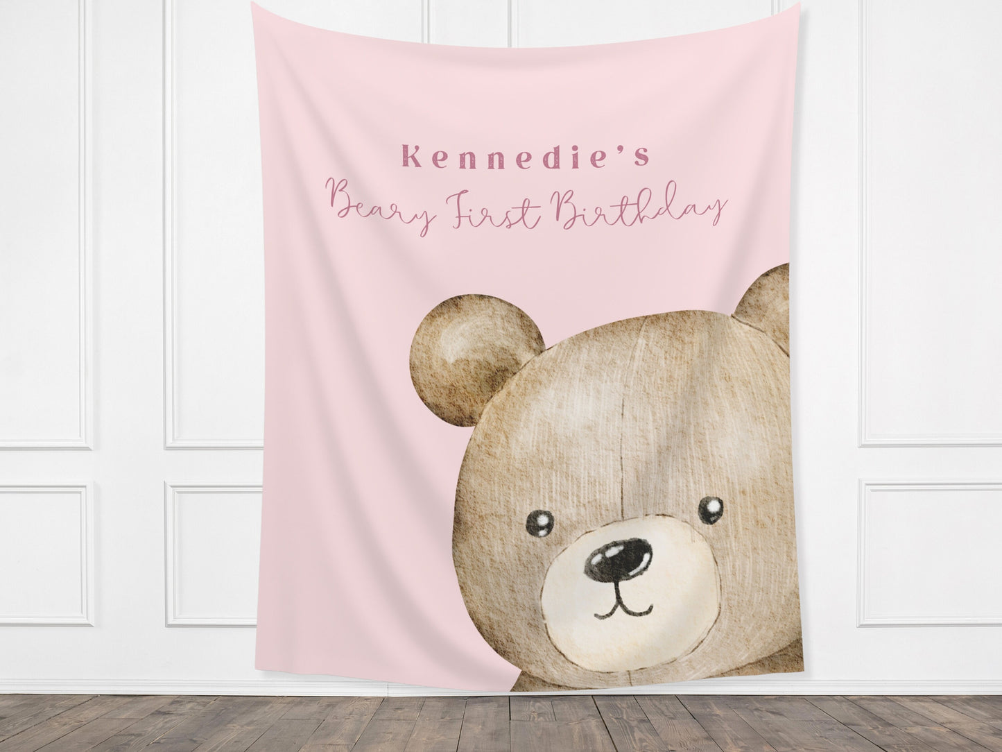 Teddy Beary First Birthday Banner