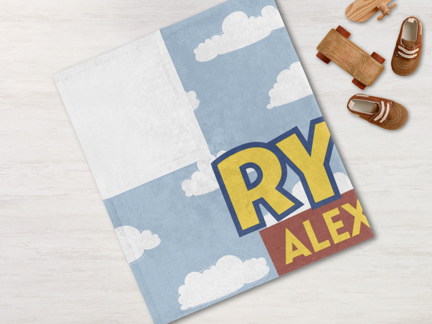 Plush Name Story Blanket | Personalized Minky Toy Theme Boy Birthday Gift | Baby Name Blanket Gift | Kids Gift | Custom Baby Shower Gift